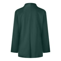 Wimsbule Winter Jackes za žene čišćenje modne žene majica dugih rukava jesen otvorena prednja labava