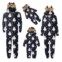 Absuyy Porodica Podudaranje pidžama - Božićni topli Halloween tiskani kapuljač kapuljača Pajamas Kids