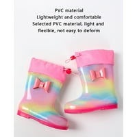 Binpure Kids Rainbow Vodootporne čizme Neklizne lagane gumene cipele za kišu za djevojke dječake