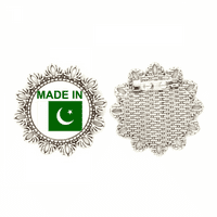 Pakistan Country Love Silver Cvjetni broš kuka Pin Pinpin