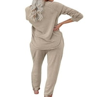 Cindysus Women Sleepwear PJS noćna odjeća Loungewear Home Odjeća Lounge Set Casual Pajamas setovi Khaki