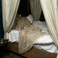 Indijski ručni blok bacajte pokrivač Chunky boho kauč Pokrivač krevet Décor pokrivač