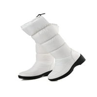 Harsuny čizme za snijeg za žene visoke tople čizme koljena, neklizajuće vanjske zimske cipele bijele