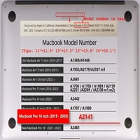 KAISHEK HARD SHELL CASE CASE kompatibilan sa Macbook Pro S modelom A2141, tip C perja serije 0888