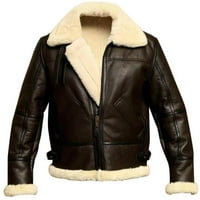 Muška kožna jakna modna postolja ovratnik Punk motocikl krzno kožna jakna dugih rukava bez rukava i