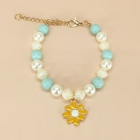 Pnellth ogrlica ogrlicu ogrlicu šarene perle cvjetni privjesak podesivi kopča ekstenzije lanca neklizajuća