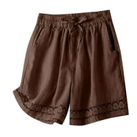 Holloyiver Shorts za slobodno vrijeme Wemensummer Sve Elastične hlače široke nožne hlače Velike veličine
