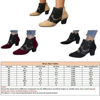 Crocowalk Modne plijene Casual Choat Boots Comfort High Heel Boot Okrugli nožni cipele Dame Nisko tele