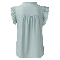 Vrhovi useva za ženske bez rukava Bluze s prugama šifonske majice vrhovi sivi s