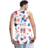 4. jula majica bez rukava Američka zastava USA zastava 4. jula Eagle Cisterne top majice bez rukava