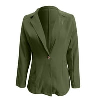 Lroplie Cardigan za žene plus veličine Žene dugih rukava na vrhu malene tanke jakne zeleno 3xl