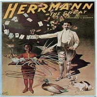 Herrmann The Great Card Magic Poster Print