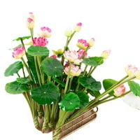 Boch buket umjetni lotos-list cvijeće vodene ljiljane lažne biljke Početna Dekor