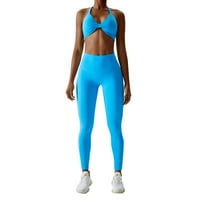 Booker Dame Fluorescentno joga odijelo Sportski trčanje Fitness odijelo Prekrasno stražnji joga odijelo