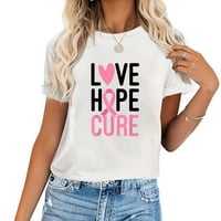 Nadam se da svijest o dojmu raka ratnika ružičasta vrpca s ženskim ljetnim majicama - slatka i modna