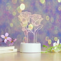 Moocrvic Valentinovo USB akril 3D noćna lampica kućišta kućni krajobrazni ukrasi