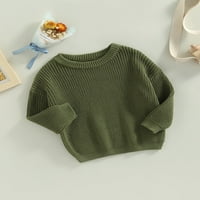Inevenn Toddler Baby Girl Dječak pleteni džemper okrugli vrat dugih rukava pulover Duks jesen zimska