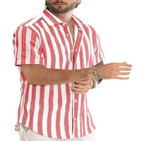 Capreze Muška ljetne košulje dolje majica rever na vratu Torbe Redovna fit majica Bluza s kratkim rukavima
