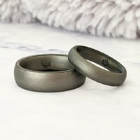 Tamni srebrni prozračni silikonski prsten za muškarce i ženske propusne širine