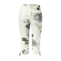 Ne propustite Himeway Ženske modne ženske modne ležerne vanjske pantalone za dno Vintage cvjetni printiraj