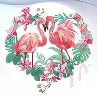 Love Flamingo Dizajn naljepnica naljepnica naljepnica za pločice okrugli kat Ornament vodootporne neklizajuće
