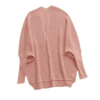 Topli džemper s dugim rukavima Jednobojne dame casual pulover