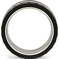 Polirano od nehrđajućeg čelika FACTEED Black keramički CZ prsten izrađen u Kini SR559-5