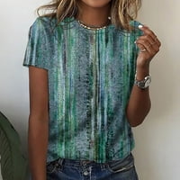 Olyvenn ženske trendi Basic Tees Majice Prodajna posada Crta košulje Comfy Labave Ležerna bluza Vintage