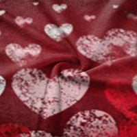 Žene za Valentinovo dugih rukava s dugim rukavima Ljubav srčani grafički print Tee Crewneck Ležerne