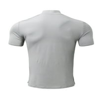 Voguele muškarci Donje rublje vrhovi čvrstih boja donje košulja polumjesec košulje Sport Basic Tee Slim