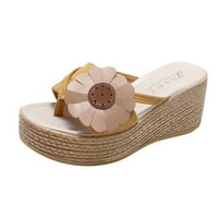 FVWitlyh Zlatne sandale za žene Dressy ženska beverlee oduševljena platforma Sandal