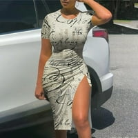 Ženska haljina vrhova ljetne haljine za žene ženske seksi ljetne kratkih rukava okrugla vrata za košulje