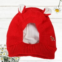 Zečje uši kućni ljubimac topli pleteni šešir zimski dodaci za kostim za glavu na vjetru za psa