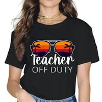 Učiteljica nije na dežurskoj plaži Aloha Beach Hawaii Ljetni odmor Majica Casual Funny Majica Žena Harajuku