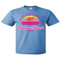 Inktastično ljeto Uživajte u suncu Daytona Beach Florida u ružičastoj majici