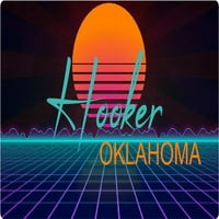 Hooker Oklahoma Vinil Decal Stiker Retro Neon Dizajn