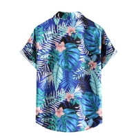 Majica Caveitl Muška, muška majica Ne-pozicioniranje Print Havajska majica Plaža Ležerna majica Top bluza Plava