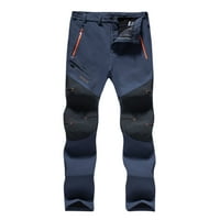 B91XZ MENS radne hlače muškarci Vjetrootporni kamp pješačke pješačke tople debele pantalone hlače plavo,