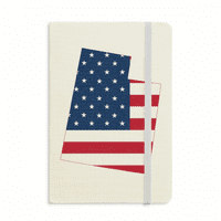 Utah Amerika SAD Karta Stribe Stripes zastava bilježnica Službeni tkaninski pokrivač Classic dnevnik