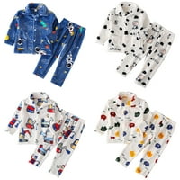 Toddler Boys Girls Winter Warm Flance Flannel Pajamas Podesite pushy Loungewear Sleeperwebredwebs Kidstops