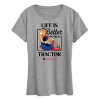 Instant poruka - Život je bolji na traktoru - Country Girl Casuals - Ženska grafička majica kratkih