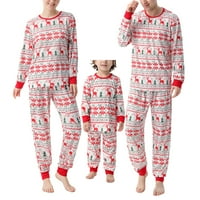 Nokiwiqis Porodica koja odgovara Božićne pidžame Žene Pamučne jamstva Muška odjeća za spavanje Elk Print