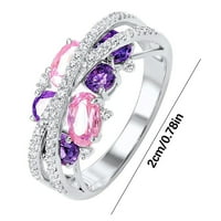 Ženski prsten za prsten za prsten prsten casual zglobni pribor za klirensu dame dame modni leptir dijamantski