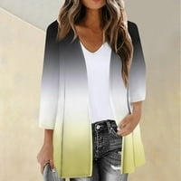 FOPP prodavač Ženska modna moda tiskana sedmo-deo rukava sa rukavima Labava bluza Casual Bluza Top Grey