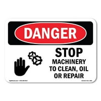 Znak opasnosti - Zaustavite mašine za čišćenje ulja ili popravke