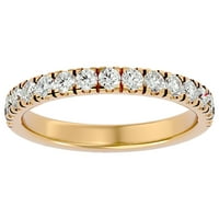 Superjeweler Carat Diamond Wedding bend u karatu žuto zlato za žene