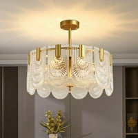 Svjetla moderna luksuzna okrugla staklena lusterka zlatna privjesna stropna svjetlost