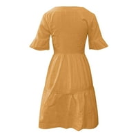 Prilagođene žene ljeto V-izrez modne kratke ruhove dresene haljine