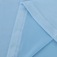 Floleo Women dva odjeća za čišćenje ljeta Ženska prevelika majica s rukavima V-izrez Vruke + hlače pantalone