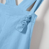 Voncos Ljetne hlače - pamuk i posteljina dvostruki džepni džepni džepni suspender čvrstim kombinezon